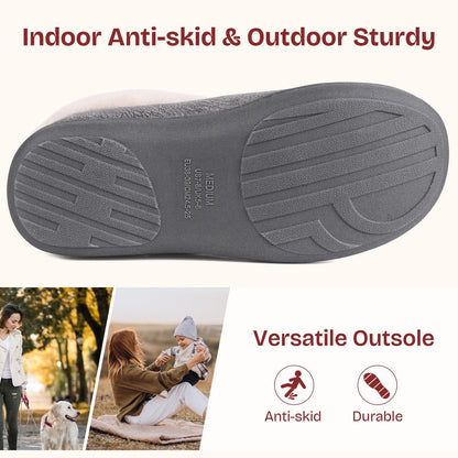 EverFoams Women's Microsuede Winter Slippers House Shoes Gray, 7-8 US 🍁 All In One Marketplace Canada