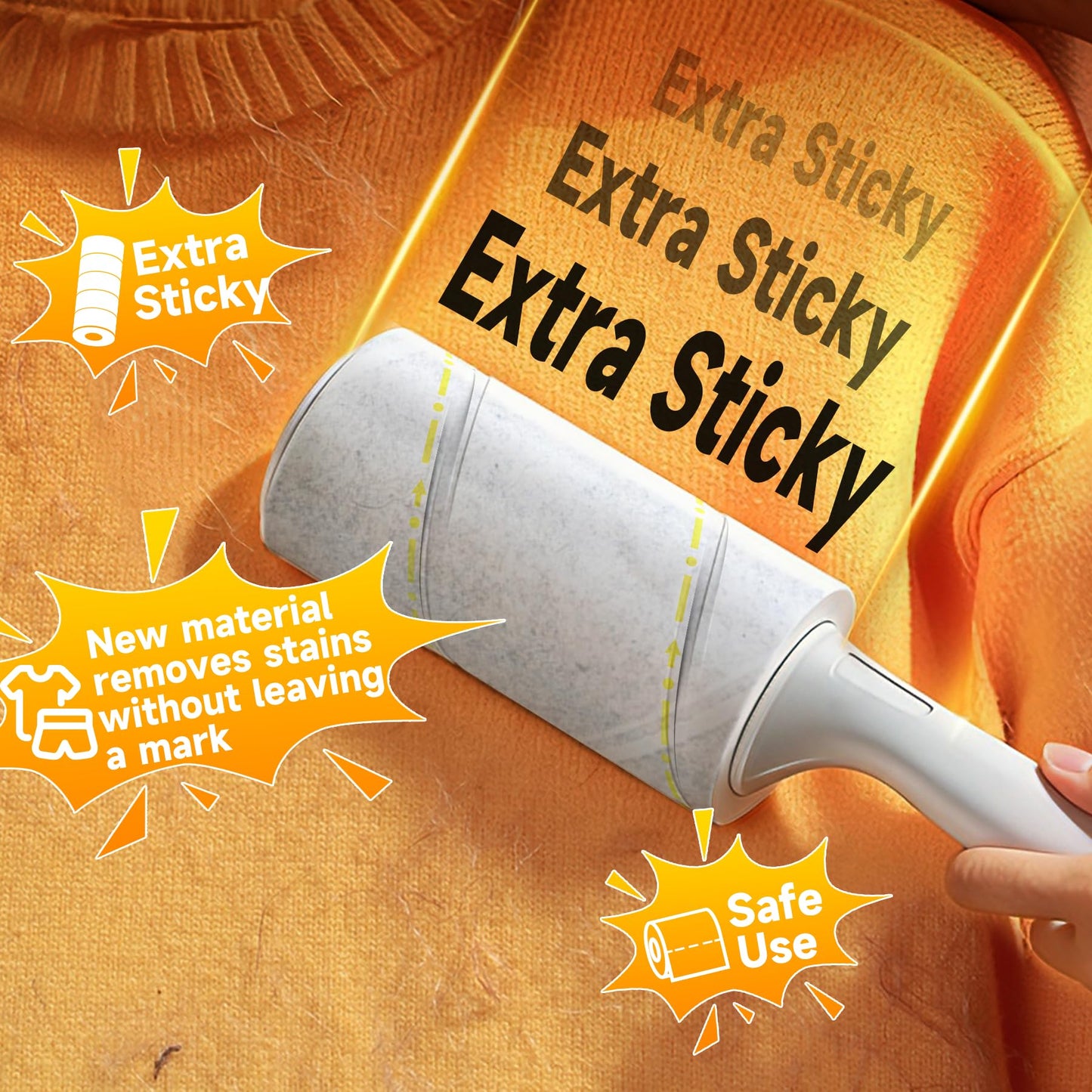 Lint Roller for Pet Hair Extra Sticky, 800 Sheets with 4 Durable Handles and Strong Paper Refills, Pet Hair Roller for Dogs and Cats, Lint Remover for Clothes, Carpet, and Furniture