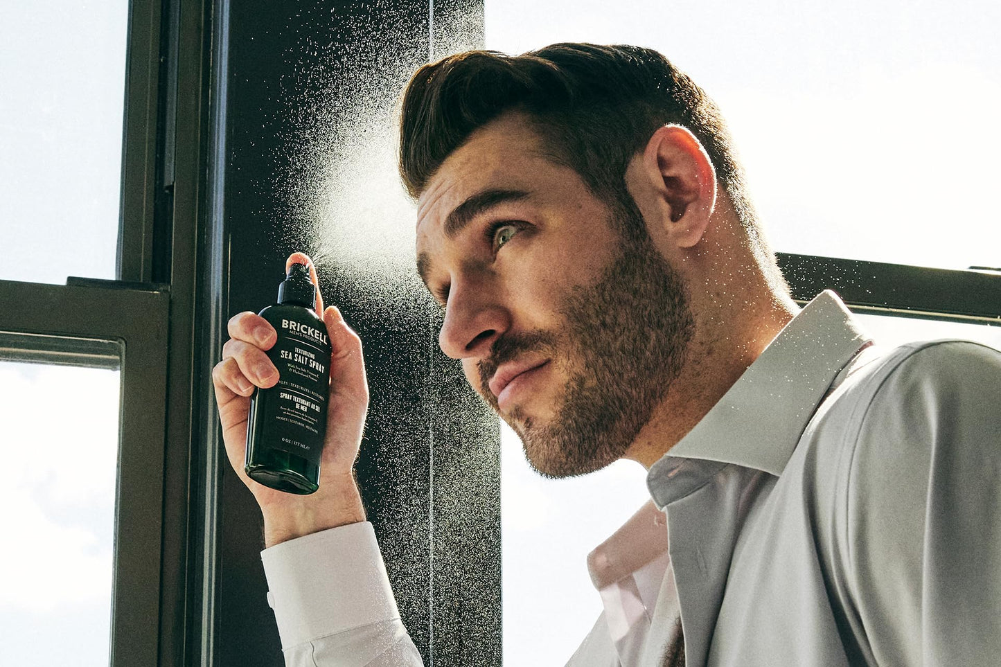 Brickell Men's Texturizing Sea Salt Spray for Men, Natural & Organic, Alcohol-Free, For a Beach or Surfer Hair Style, 177 mL - Available at All In One Marketplace Canada