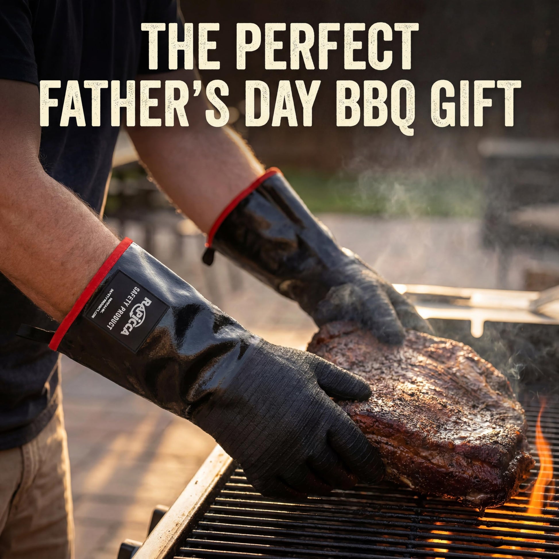 RAPICCA BBQ Grill Gloves, 932°F Heat Resistant Neoprene, 14 in XL - Available at All In One Marketplace Canada