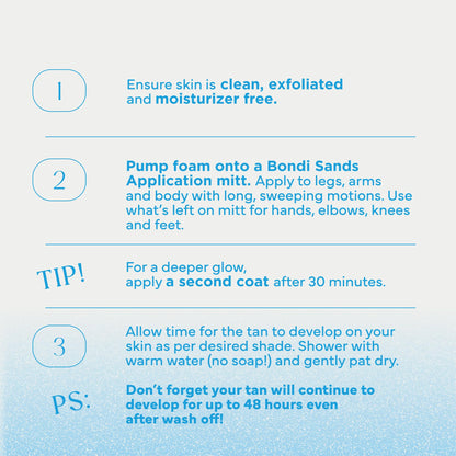 Bondi Sands 1 Hour Express Self Tanning Foam | Lightweight, Fragrance Free Self-Tanner for an Even, Streak-Free Tan | 200 mL