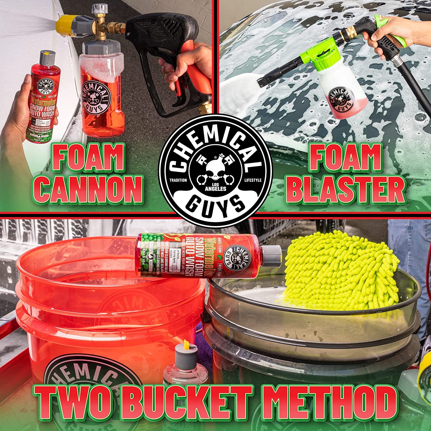 Chemical Guys Watermelon Snow Foam Car Wash Soap, Safe for Cars, Trucks, Motorcycles, RVs & More, 3.79 L, Watermelon Scent Chemical Guys
