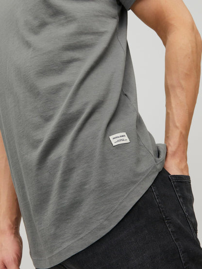 JACK & JONES Men's Long Line Fit T-Shirt JJENOA TEE SS Crew Neck NOOS Black XL JACK & JONES