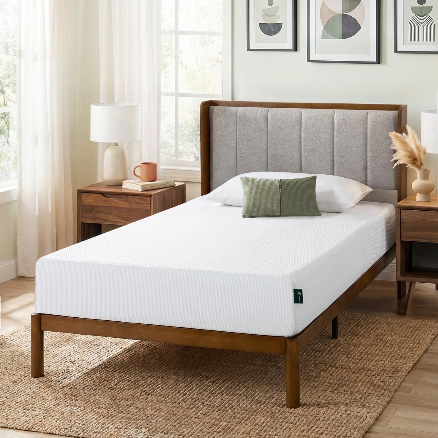 Zinus Twin Mattress - 8 Inch Green Tea Cooling Gel Memory Foam Mattress, Pressure Relief, for Cool Sleep, CertiPUR-US Certified Foam, Mattress in a Box, 10-Year Warranty, Twin Size