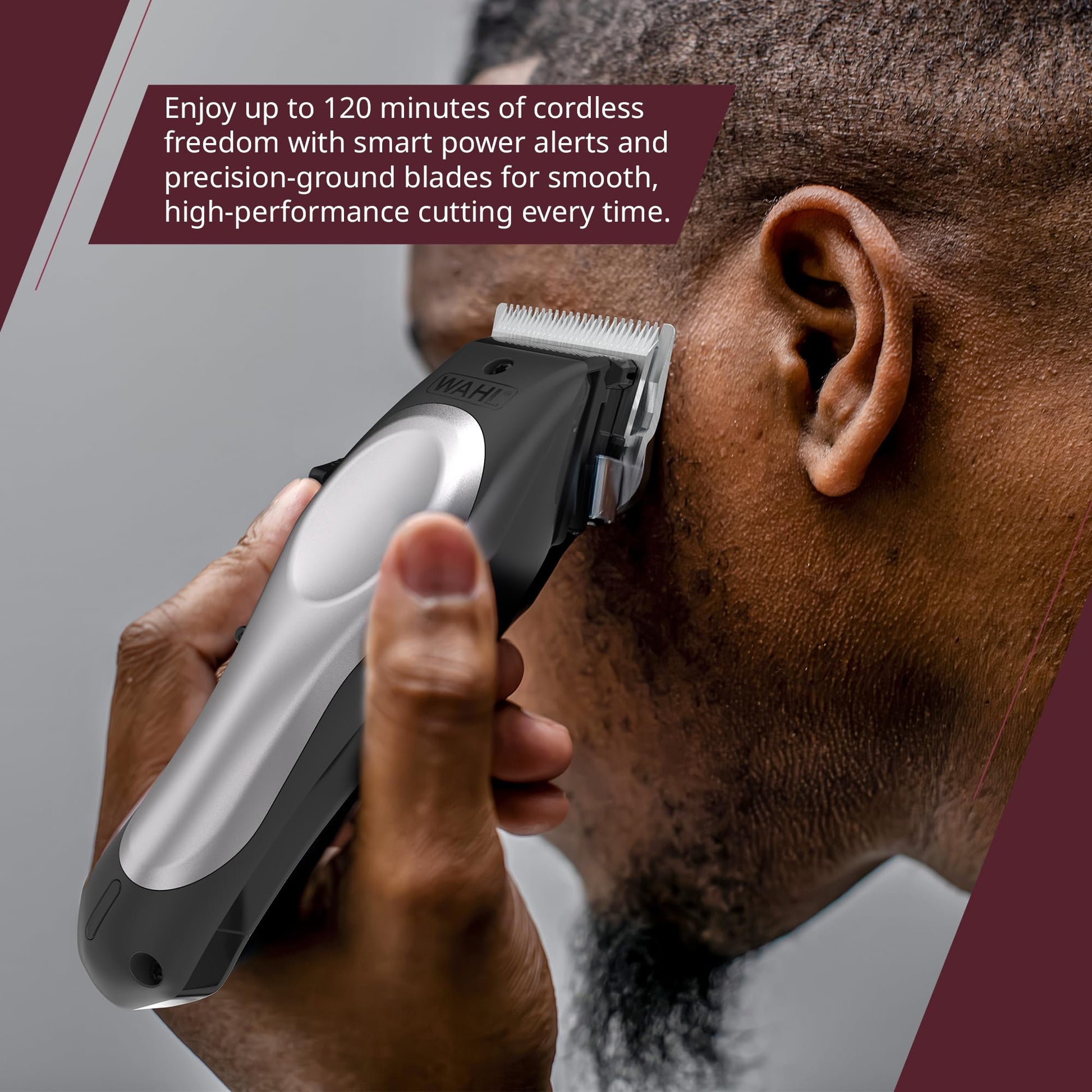 Wahl Elite Pro Cordless Lithium-Ion Hair Clipper Kit – 40% Faster Cutting, Adjustable Taper Lever, Quick-Charge 15 min for 5 min Use – Professional Home Haircutting for Men & Family (Model 3311) Wahl