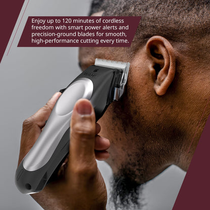 Wahl Elite Pro Cordless Lithium-Ion Hair Clipper Kit – 40% Faster Cutting, Adjustable Taper Lever, Quick-Charge 15 min for 5 min Use – Professional Home Haircutting for Men & Family (Model 3311) Wahl