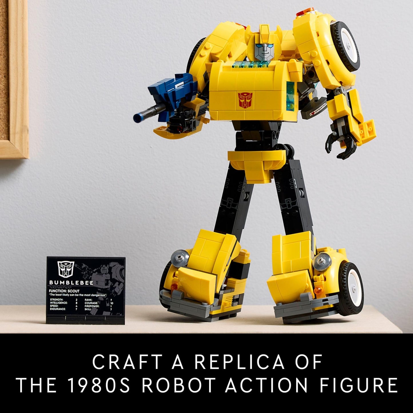 LEGO Icons Transformers Bumblebee Action Figure, Collectible Robot Gift for Adults, Movie Themed Model Building Set for Sci-Fi Enthusiasts and Transformers Fans, Converts to Vehicle Mode, 10338 LEGO