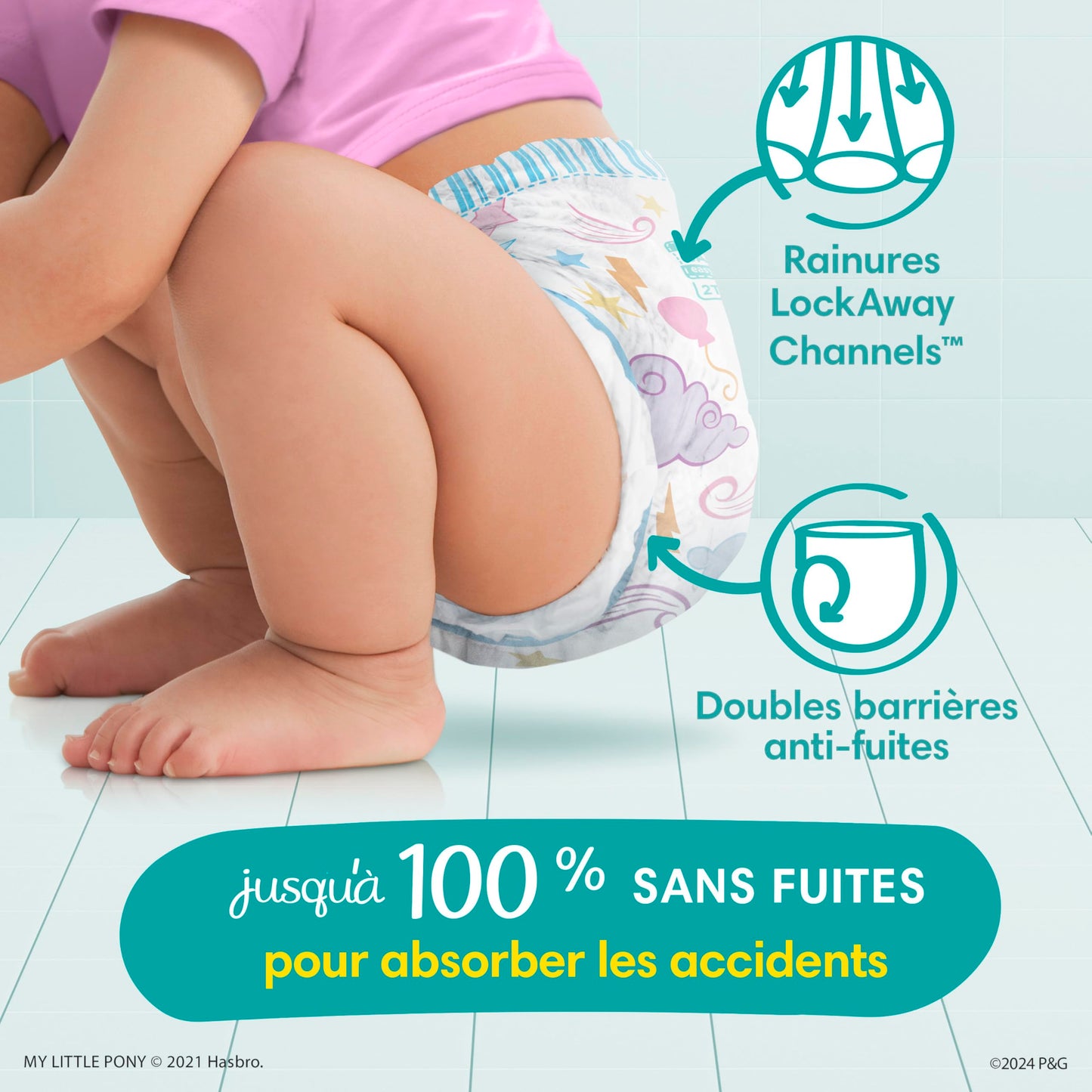 Pampers Easy Ups Training Underwear Girls Size 6 4T5T, 86 Count