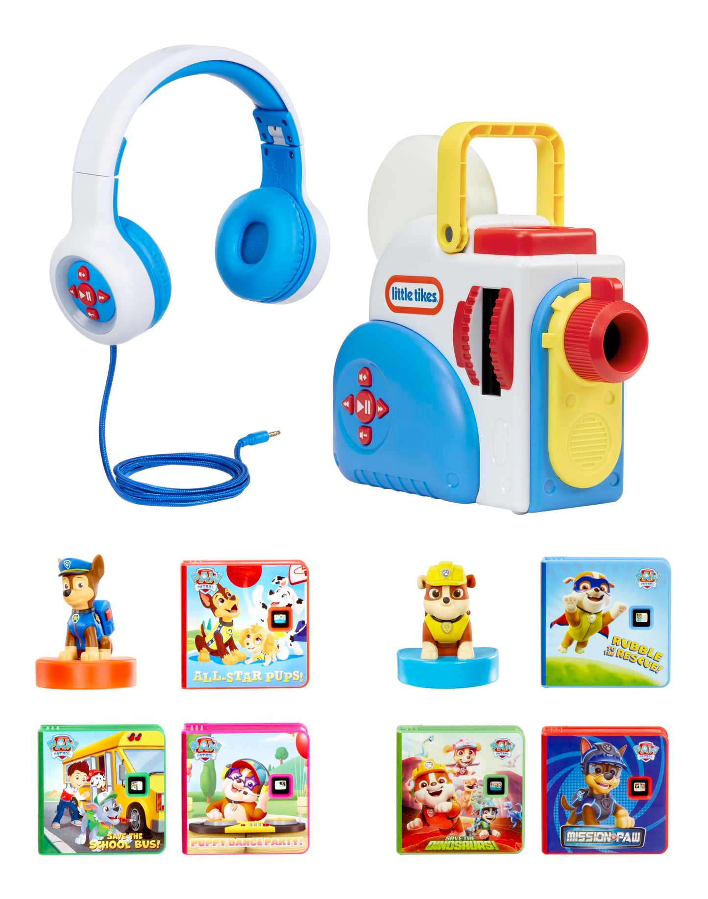 Little Tikes Story Dream Machine PAW Patrol Edition with Headphones, 6 PAW Patrol Stories & 2 Character Figures – Kids Audio Book Player, Toddler Toy Gift Ages 3+ (Amazon Exclusive) Little Tikes