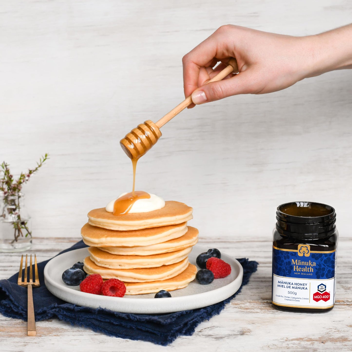 Manuka Health MGO 400+ Manuka Honey - UMF 13+ Certified, 250g Raw & Unpasteurized