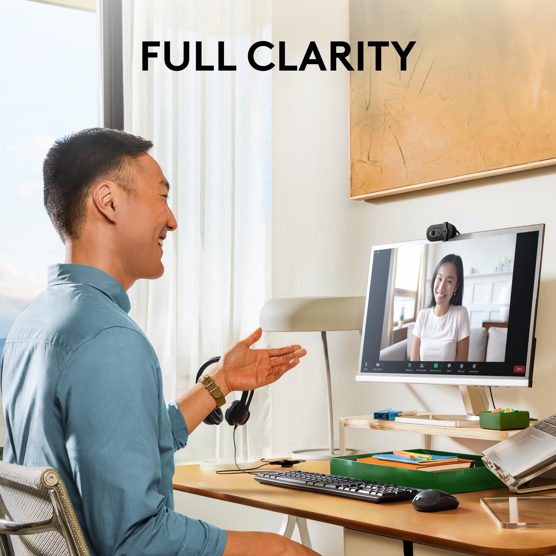 Logitech Brio 101 Full HD 1080p Webcam for Meetings, Streaming, Desktop, Laptop, PC - Built-in Mic, Shutter, Works with Zoom, Microsoft Teams, Nintendo Switch 2’s New GameChat Mode, USB-A,-Black - Available at All In One Marketplace Canada