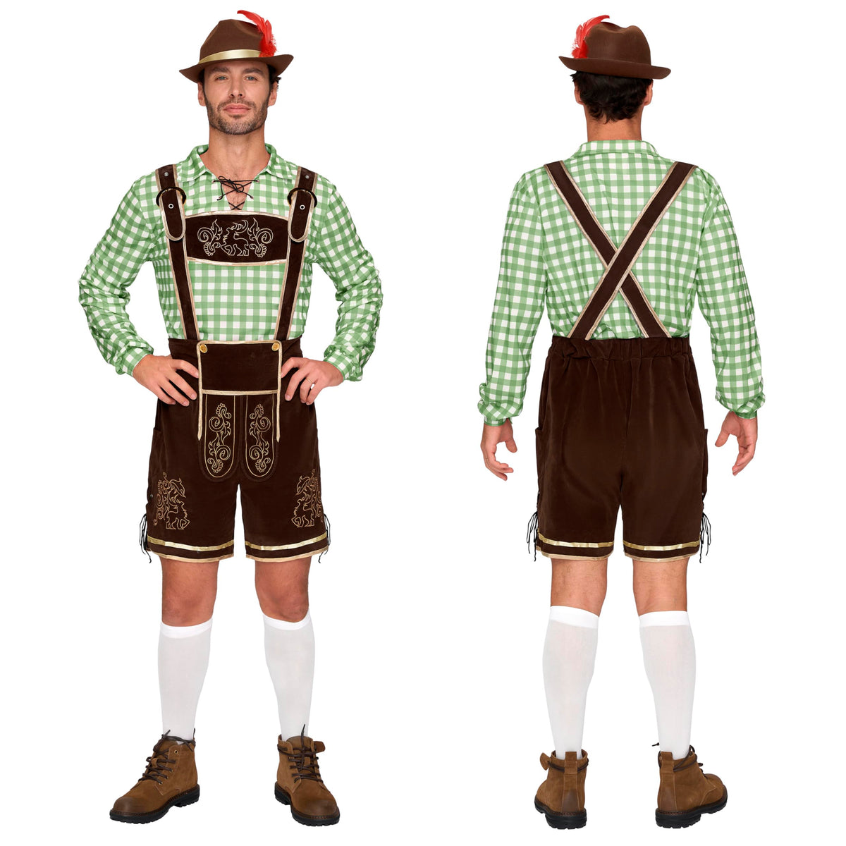 Spooktacular Creations Bavarian Oktoberfest Costume Lederhosen Men-L 🍁 All In One Marketplace Canada
