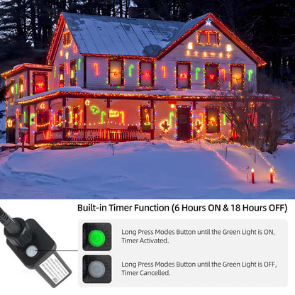 Tcamp 105FT 300LED Christmas Lights Outdoor, Memory Function, Multicolor 🍁 All In One Marketplace Canada