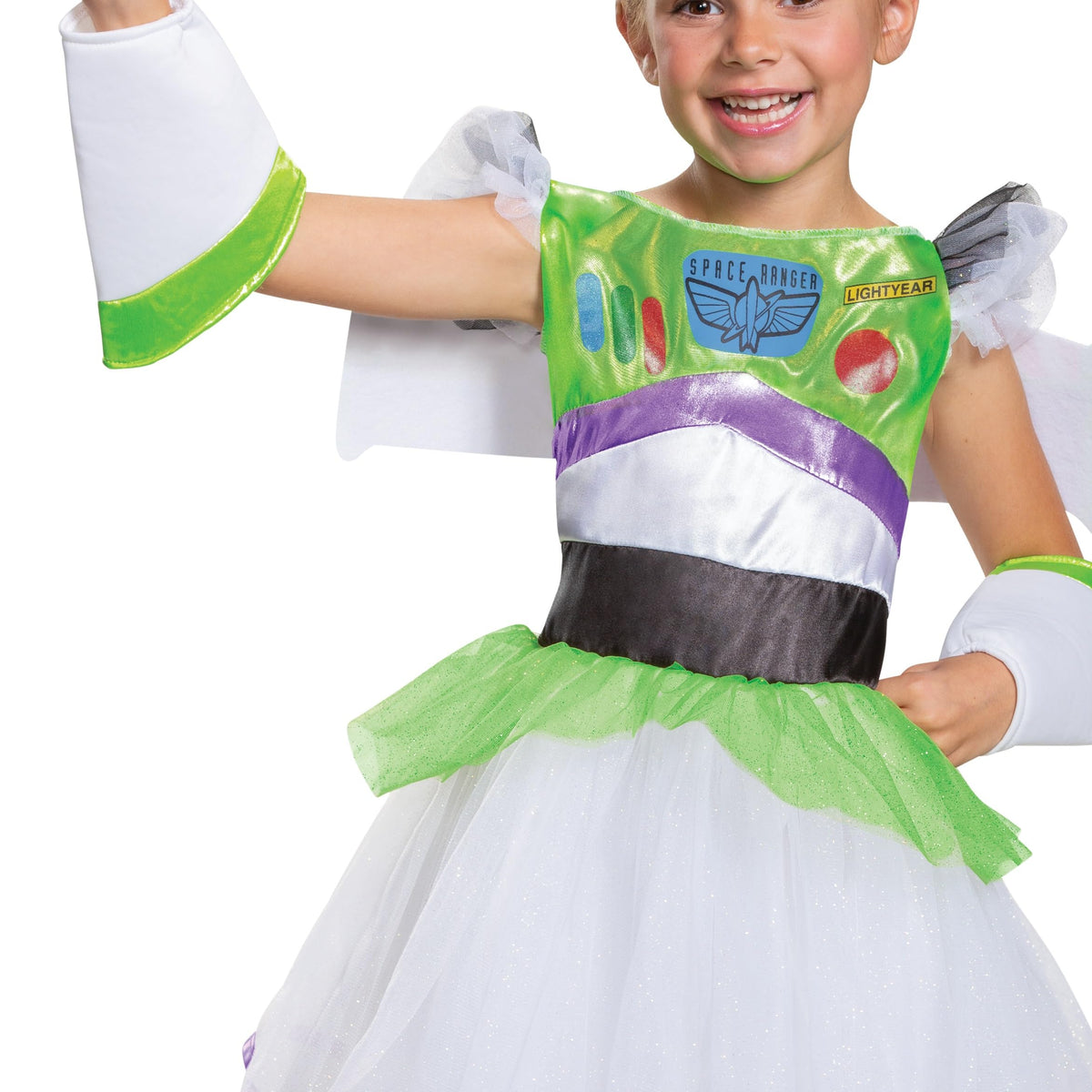 Disney Toy Story Buzz Lightyear Costume Tutu, Officially Licensed Halloween Costume Outfit, Kids Size (4-6x)