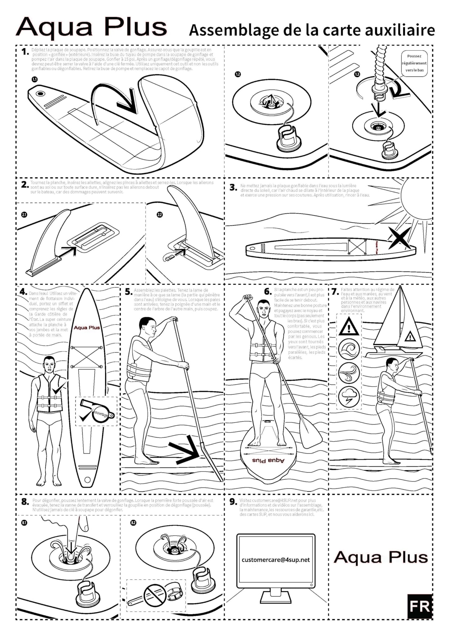 Aqua Plus 6inches Thick Inflatable SUP for All Skill Levels Stand Up Paddle Board,Paddle,Pump,ISUP Travel Backpack, Leash,Shoulder Strap,Youth,Adult Inflatable Paddle Board