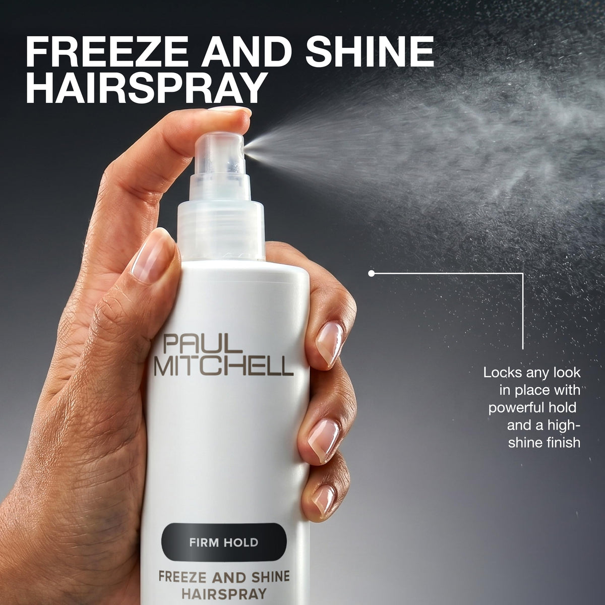 Paul Mitchell Freeze and Shine Hairspray, Powerful Hold + Shine, For Coarse Hair, 1 L