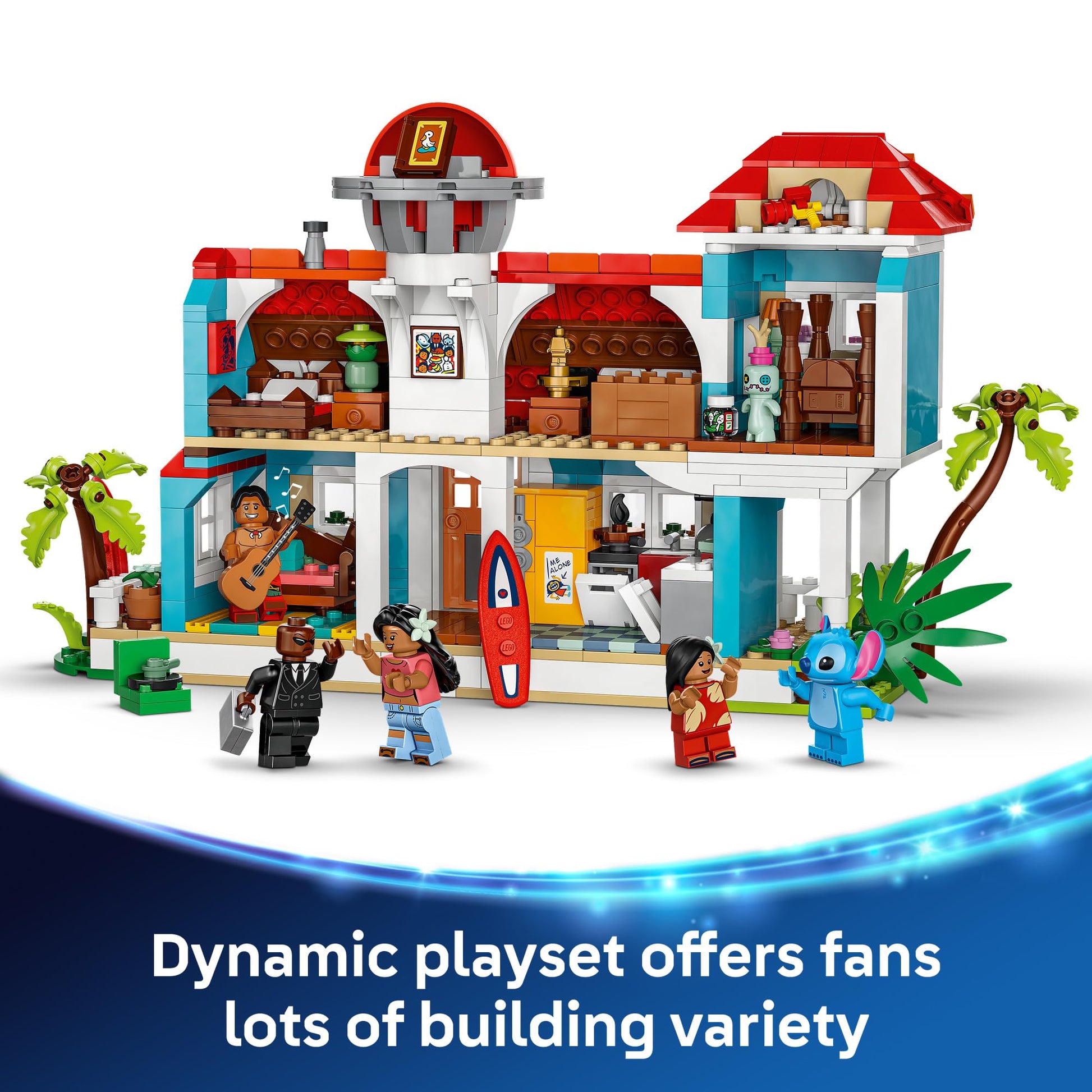 LEGO Disney Lilo and Stitch Beach House Toy - Building Playset for Kids, Girls and Boys, Ages 9+ - Includes 5 Minifigures - Disney Gift Idea for Fans of Lilo & Stitch Movie - 43268 LEGO
