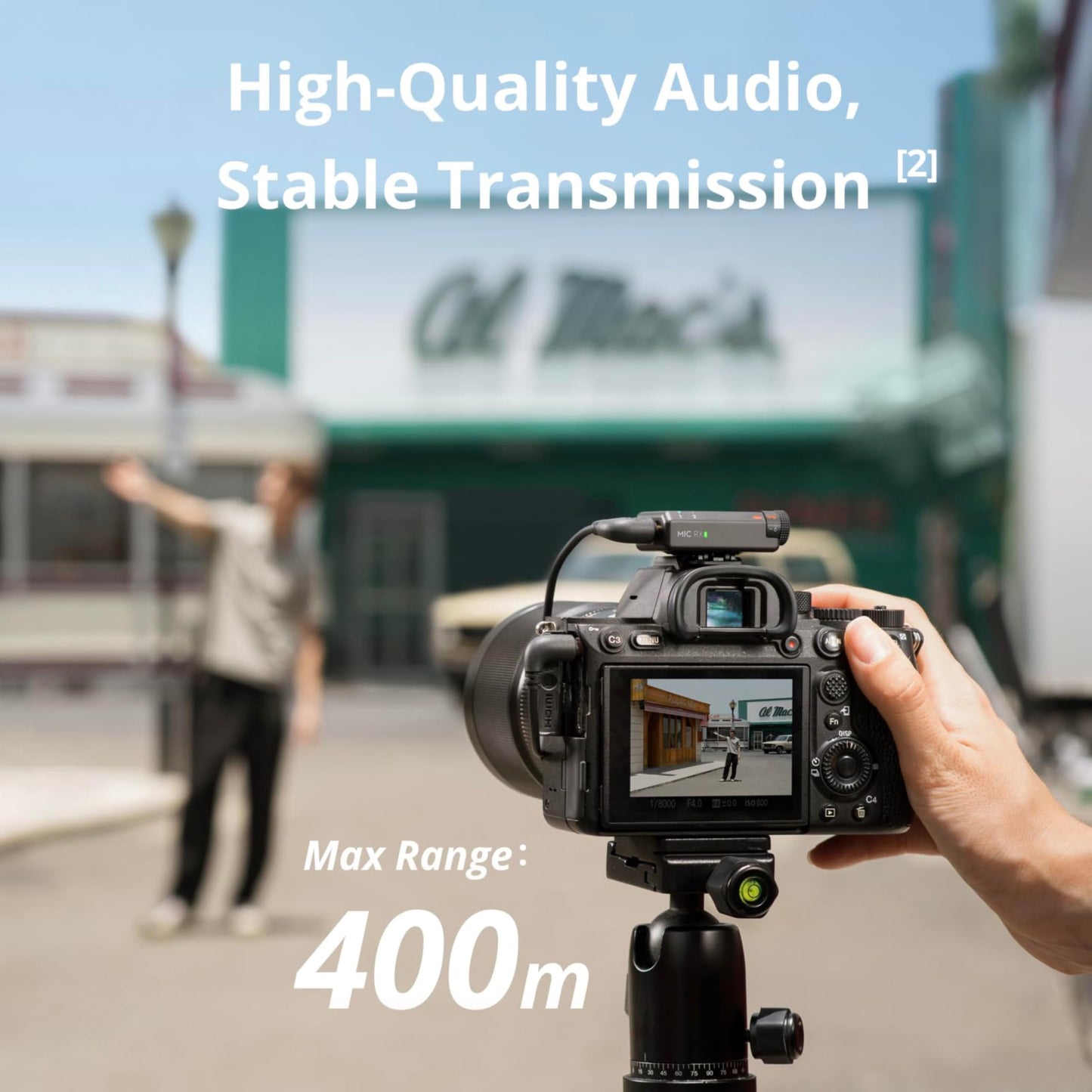 DJI Mic Mini (1 TX + 1 RX), Wireless Lavalier Microphone for iPhone/Camera/Android, Ultralight, Detail-Rich Audio, Noise Cancelling, Automatic Limiting, Vlog, Streaming, 400m Transmission