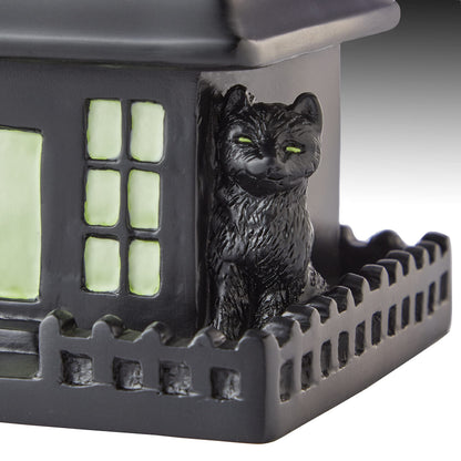 SKL Home Halloween Haunted House Glow-in-The-Dark Soap Dispenser, Black
