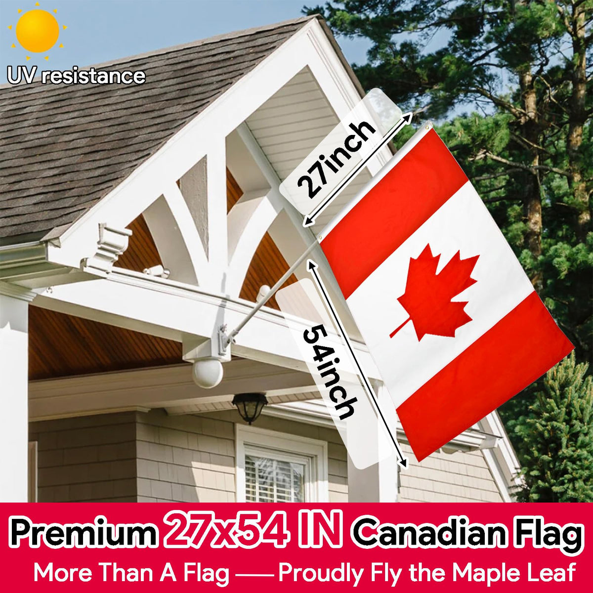 27x54 In Canada Flag 210D Nylon Heavy Duty Canadian Flags Outdoor Indoor 🍁 All In One Marketplace Canada