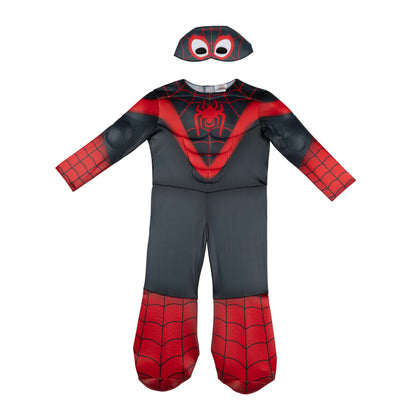 MARVEL Spin Official Toddler Deluxe Halloween Costume - Premium Quality Padded Jumpsuit and Fabric Headpiece (3T-4T)