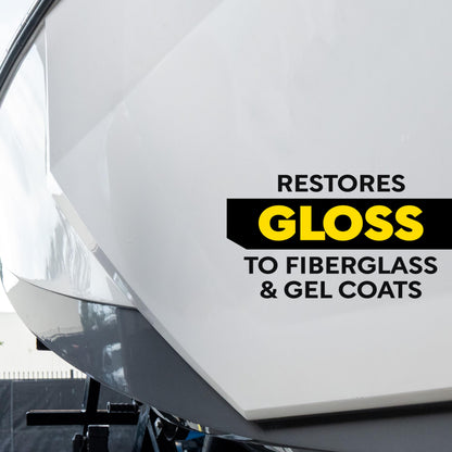 Meguiar’s Marine/RV One Step Boat Compound, Oxidation Remover for Boat, Boat Water Spot Remover, Also Removes Stains and Scratches, Restores Color and Shine to Fiberglass Gel Coat Finishes, 32 Oz Meguiar's