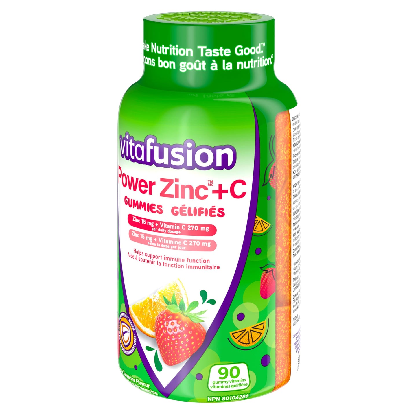 Vitafusion Power Zinc + C Gummy Vitamins - Helps Support Immune Function, Antioxidants, Healthy Hair, Skin, and Nails, One Month Supply - 90 Count Vitafusion store