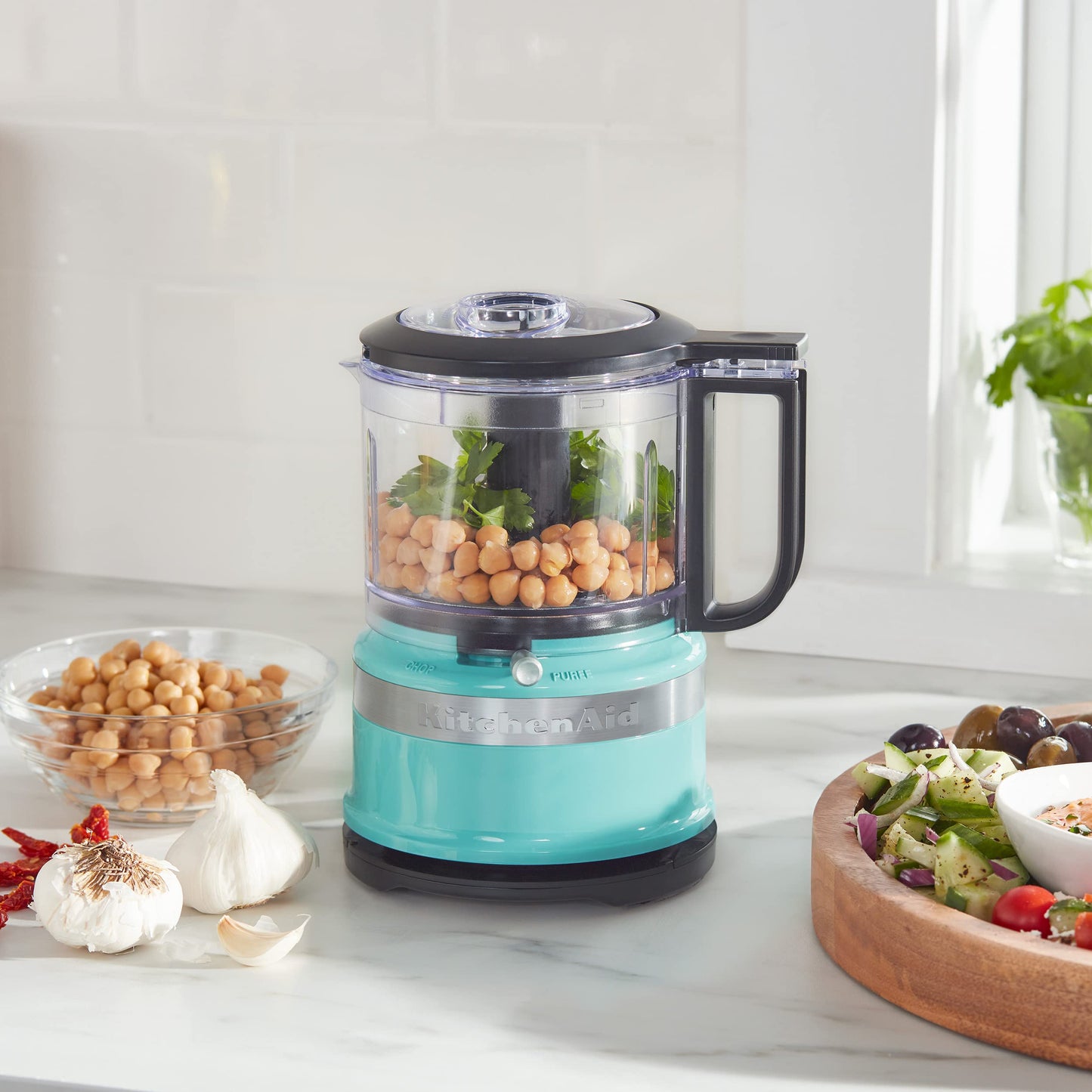 KitchenAid KFC3516AQ 3.5 Cup Mini Food Processor, Aqua Sky Blue 🍁 All In One Marketplace Canada