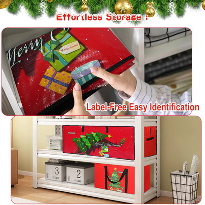 Storhomie Christmas Tree Storage Bag 7.5FT, Heavy-Duty Christmas Tree Bag,Extra-Thick Durable Waterproof Material,Christmas Tree Storage for Disassembling Artificial Tree with 3 Organizer Pouches 🍁 All In One Marketplace Canada