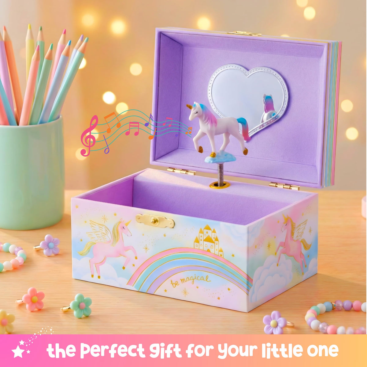 Giggle & Honey® Musical Unicorn Jewelry Box for Girls 🍁 All In One Marketplace Canada