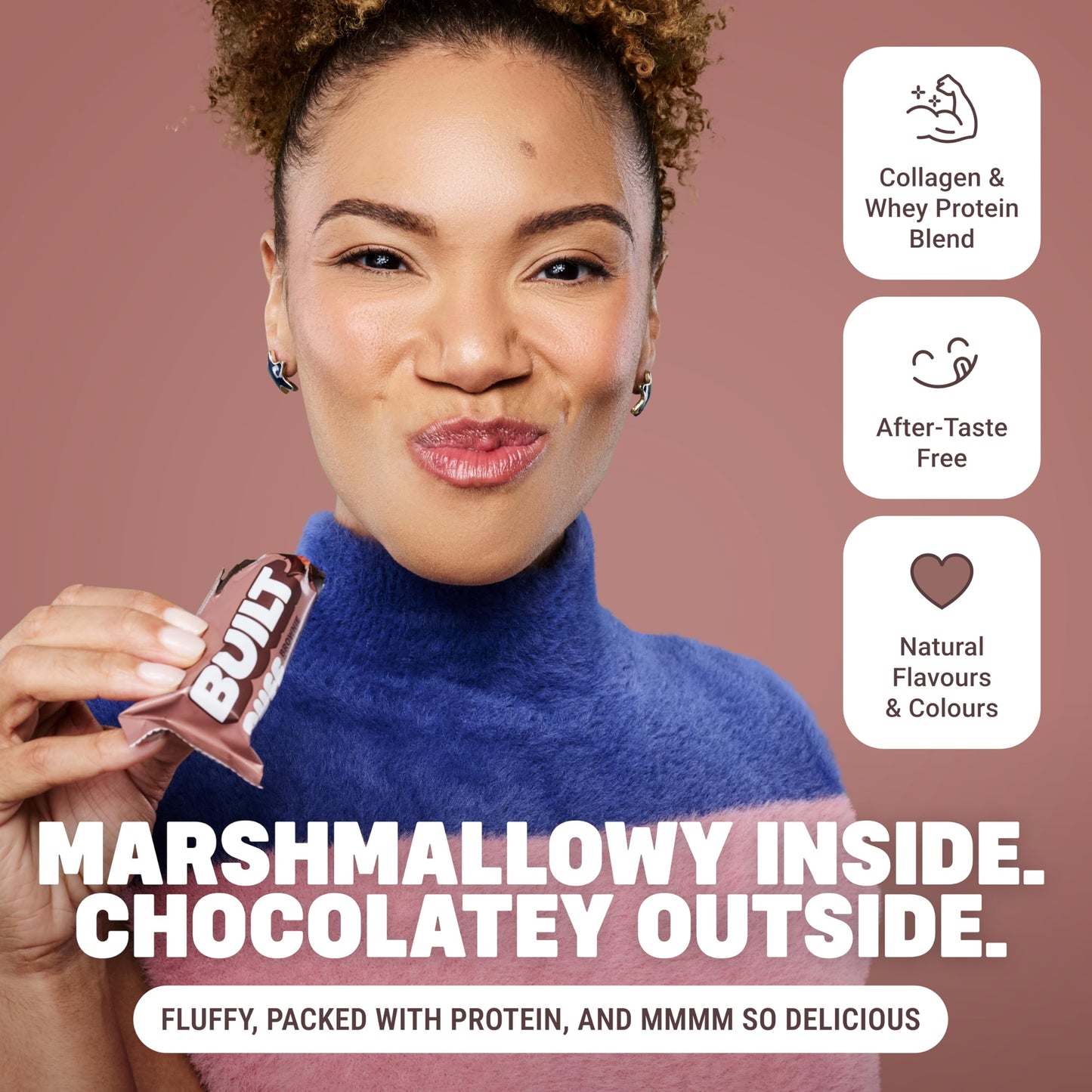 Built Bar Puff Protein Bars – Brownie Batter Flavor, 12-Count Box