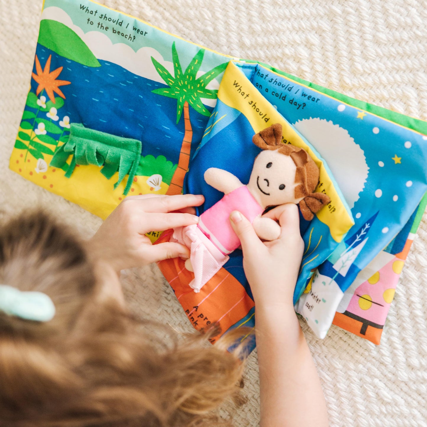 Melissa & Doug Soft Activity Baby Book - What Should I Wear?Sensory Toys for Toddlers, Travel Toys for Toddlers, Dress Up Doll for Babies and Melissa & Doug