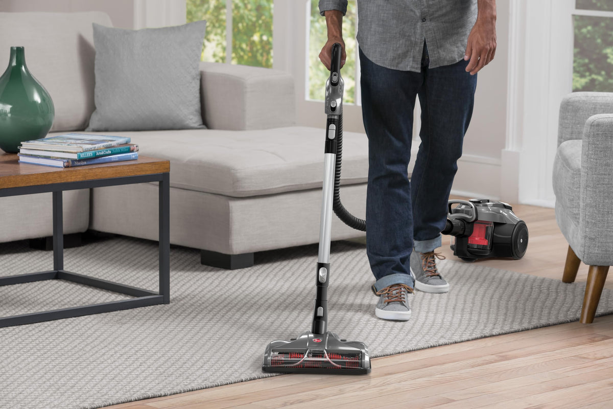 Hoover WindTunnel Bagless Canister Vacuum, Powered Brush, Corded, SH40500CA