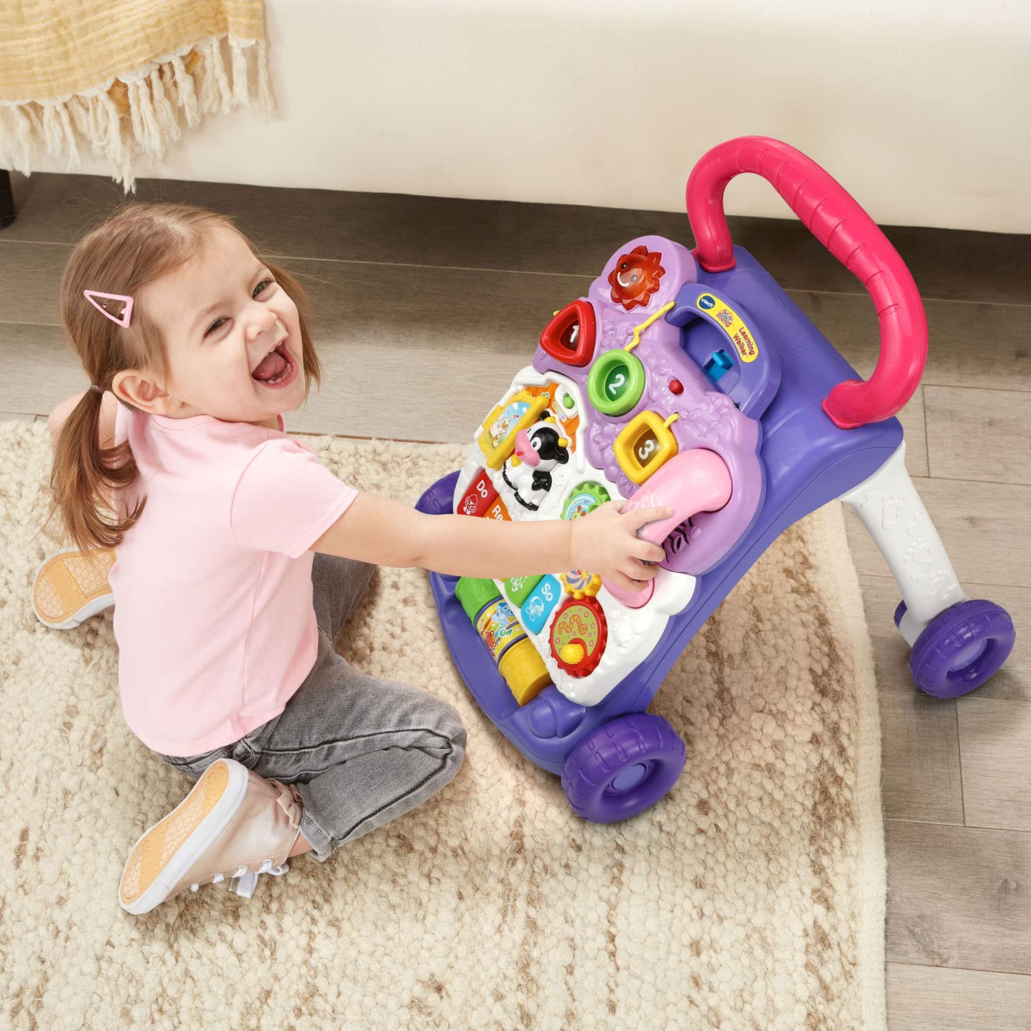 VTech Sit-to-Stand Learning Walker (Frustration Free Packaging - English Version), Purple VTech