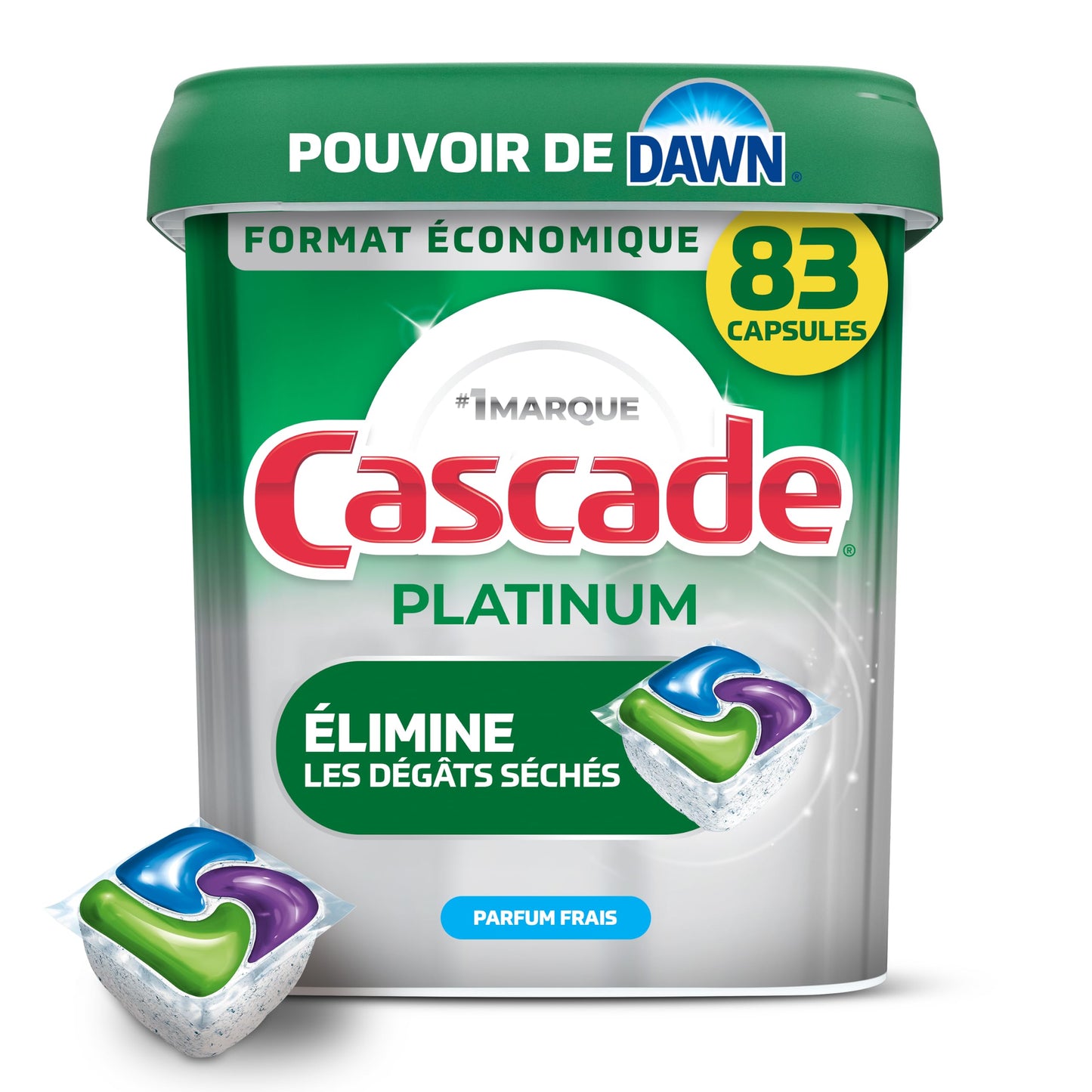 Cascade Platinum Dishwasher Detergent Pods, Dish Detergent Soap, Fresh Scent, 83 Count