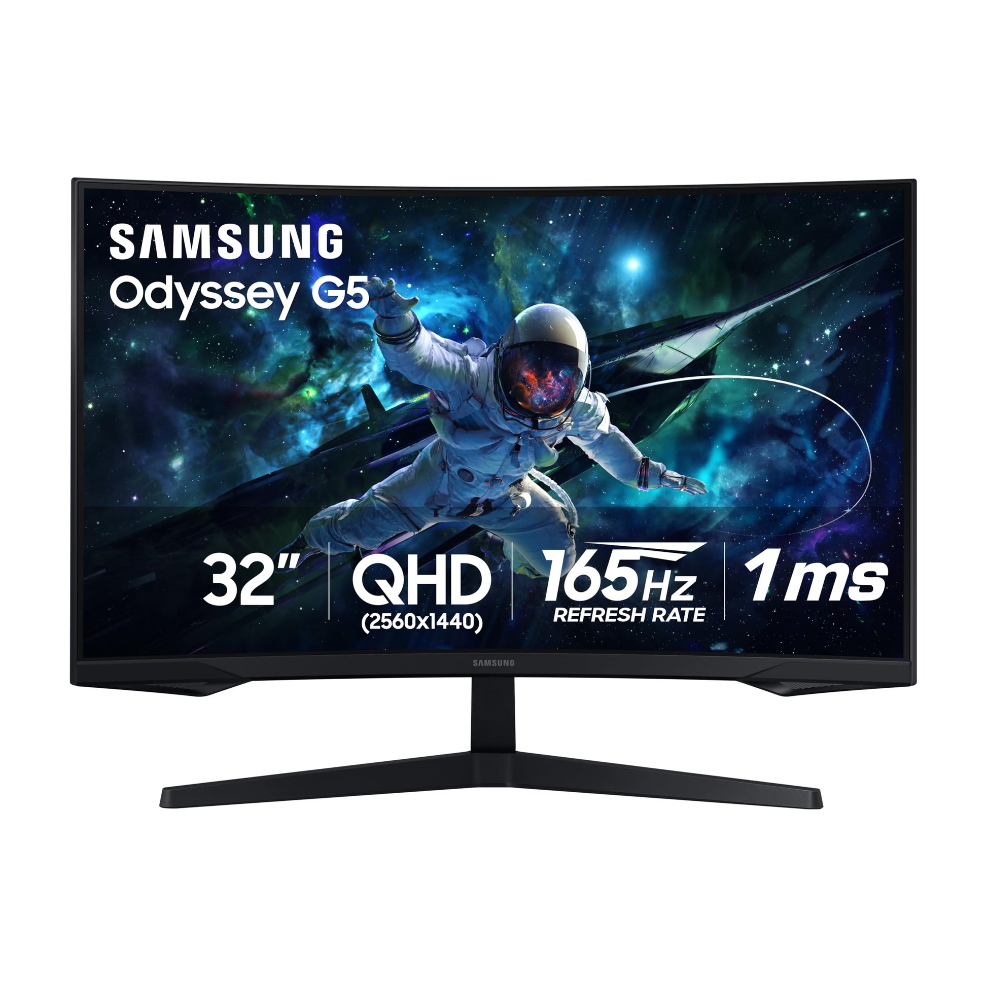Samsung Odyssey 32 inch Curved Gaming Monitor (2,560 x 1,440) G55C QHD 165 Hz 1 ms, HDR10, FreeSync, Eye Saver Mode, 1000R Curvature- LS32CG550ENXZA Samsung