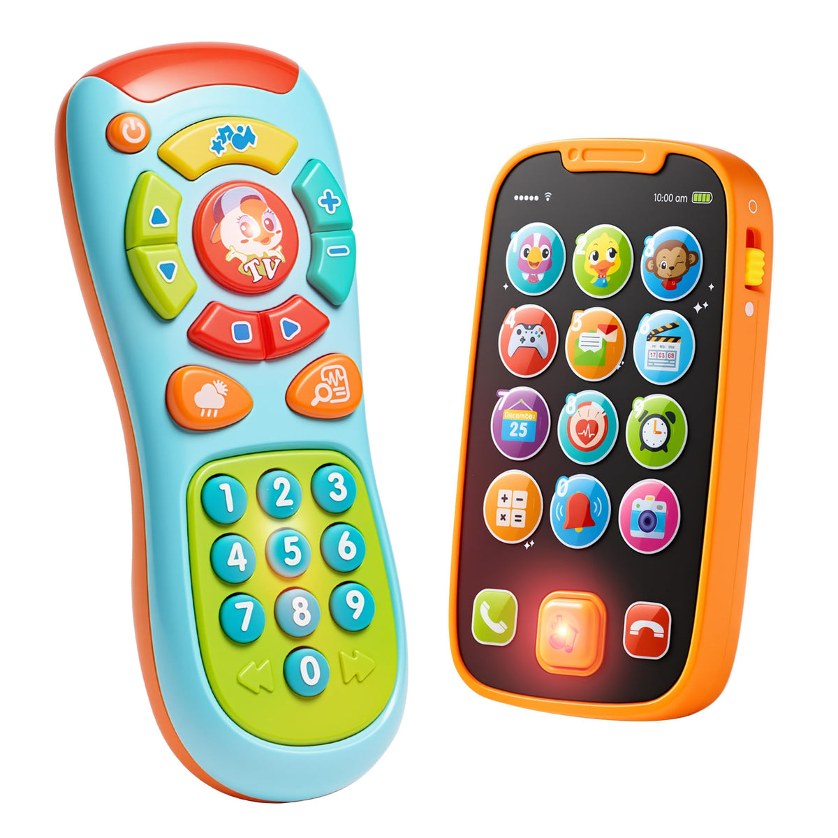 JOYIN Baby Learning Phone and Remote Toy for Toddler, Fun Smartphone Toys with Music for Infants, Boys or Girls, Holiday Stocking Stuffers, Kids Birthday Gift, Easter Basket Stuffers 🍁 All In One Marketplace Canada