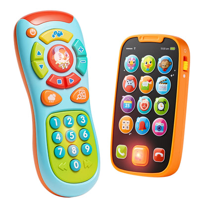 JOYIN Baby Learning Phone and Remote Toy for Toddler, Fun Smartphone Toys with Music for Infants, Boys or Girls, Holiday Stocking Stuffers, Kids Birthday Gift, Easter Basket Stuffers 🍁 All In One Marketplace Canada