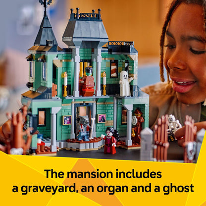 LEGO Creator 3 in 1 Haunted Mansion Building Toy for Kids - Halloween Building Blocks & Learning Toy for Girls & Boys, Ages 9+ - Build a Haunted House, Train, or Ship - Gift for Birthdays - 31167 LEGO