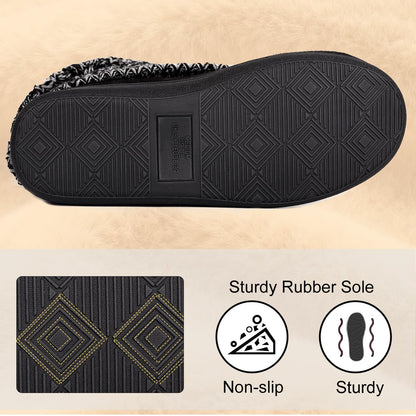 FamilyFairy Women's Bootie Slippers Warm Winter Boots Black, 7-8 🍁 All In One Marketplace Canada