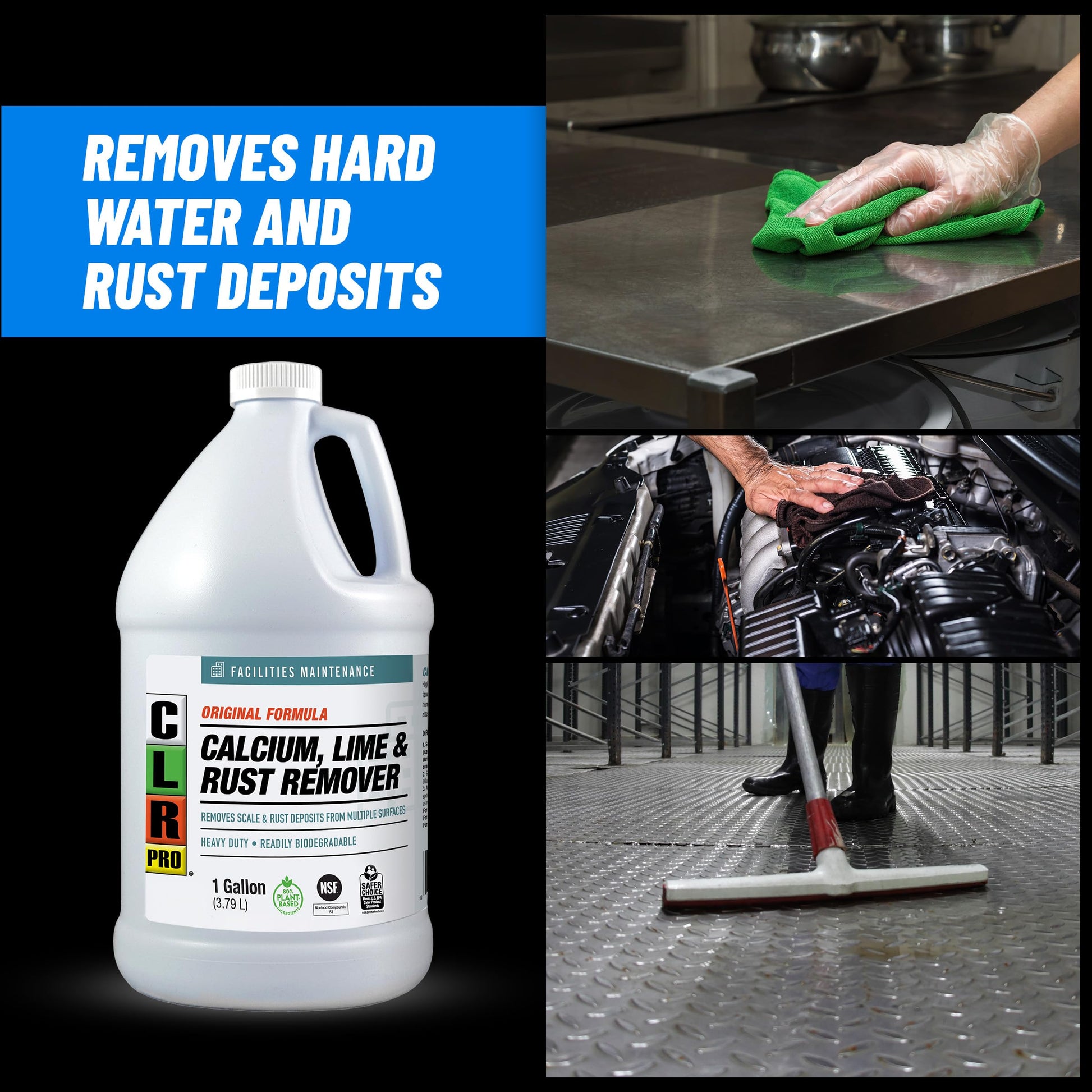 CLR Pro CL-4PRO Calcium, Lime and Rust Remover, 1 Gallon Bottle ( package may vary ) CLR