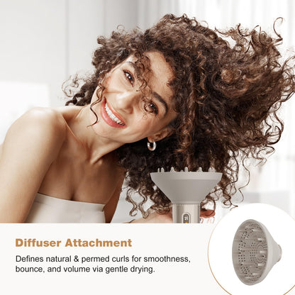 7MAGIC 7 in 1 Hair Styler & Hair Dryer Brush,110,000 RPM High-Speed Negative Ionic Hot Air Styler, 1400W Powerful Blow Dryer Brush & Multi-Style for Straight,Wavy, Curly, and Coily Hair,Champagne Gold - Available at All In One Marketplace Canada