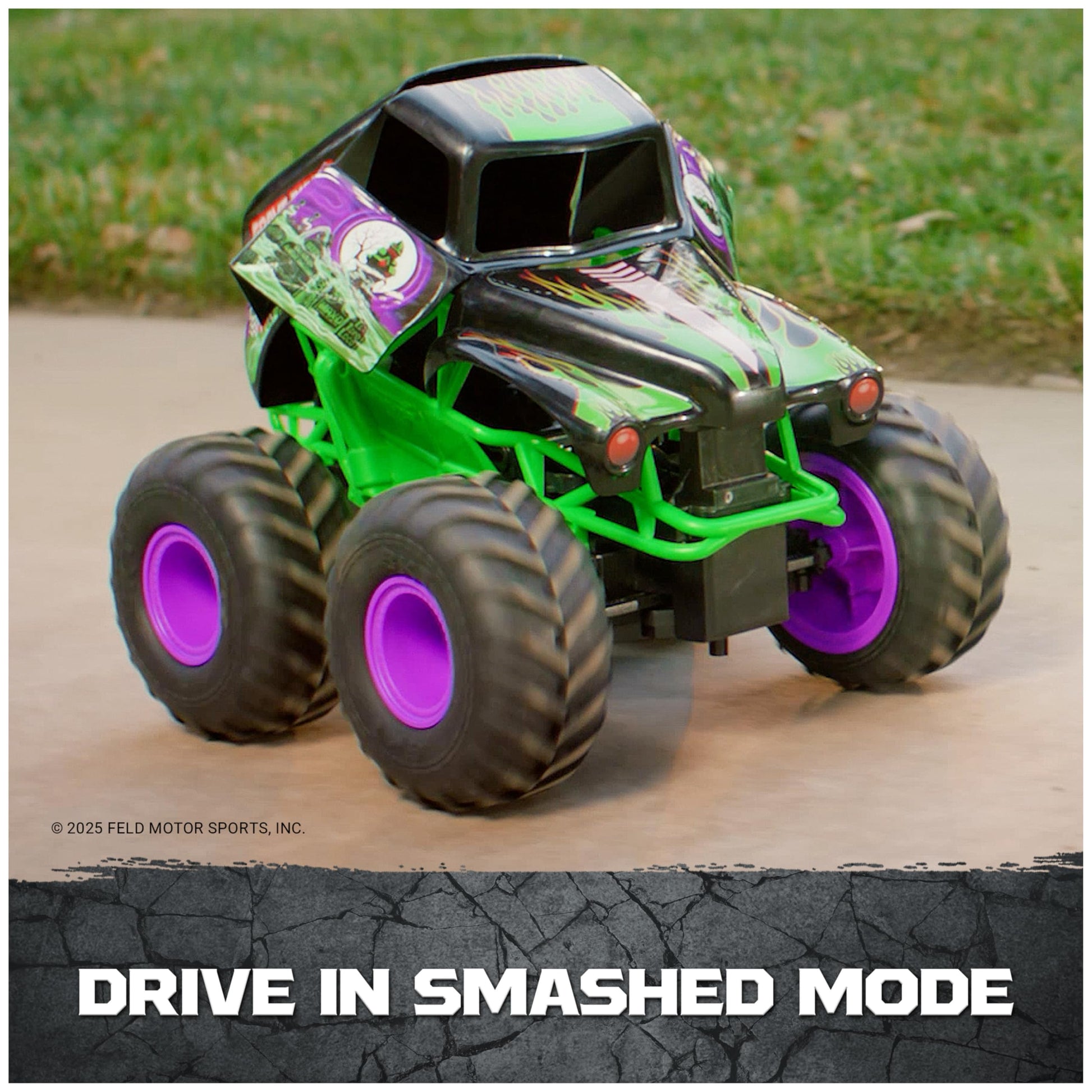 Monster Jam Smash & Bash Grave Digger RC Truck 1:15 Scale Vehicle Monster Jam