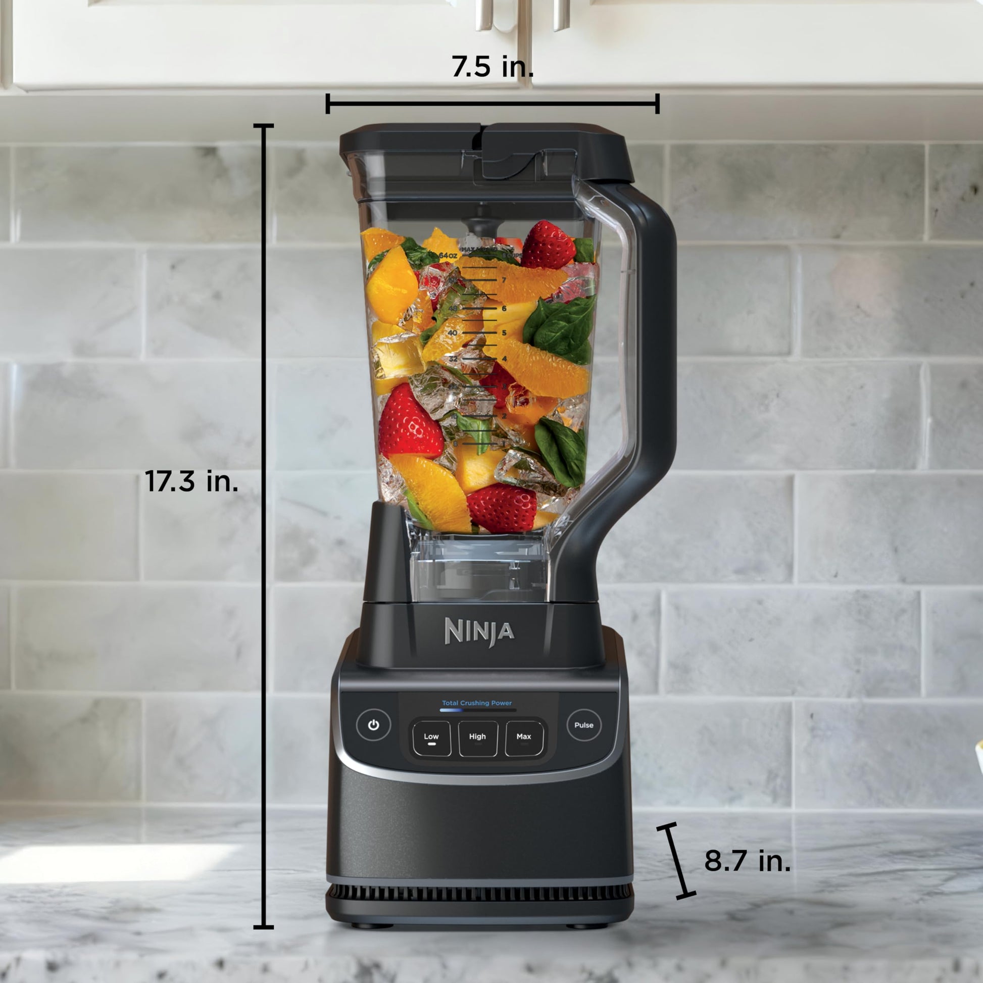 Ninja UltraCrush Professional Blender, 1000W, XL 72-oz.* Pitcher, Total Crushing® Technology, 3 Manual Speeds for Ice Crushing, Smoothies, Sauces & More, Full-Size Blender, Black, BP201C - Available at All In One Marketplace Canada