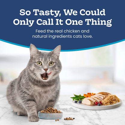 Blue Buffalo Tastefuls Chicken & Brown Rice Recipe Mature Dry Cat Food for Adult Cats 7+, Real Chicken First, Deliciously Healthy Natural Senior Cat Food with Fish Oil & Natural Ingredients, 3.1kg