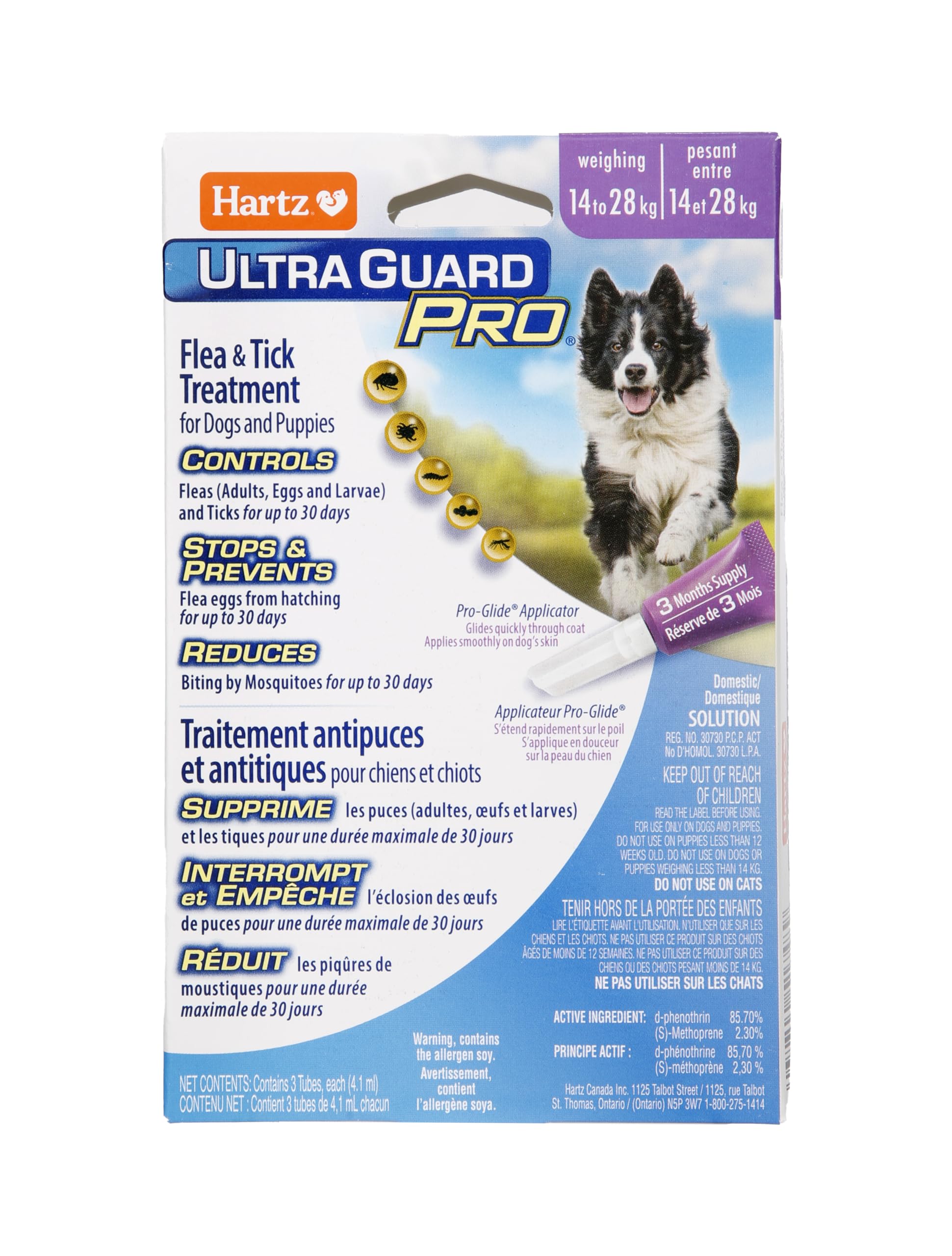 UltraGuard Pro Topical Flea & Tick Prevention for Dogs and Puppies - 14-28, 3 Monthly Treatments - Available at All In One Marketplace Canada