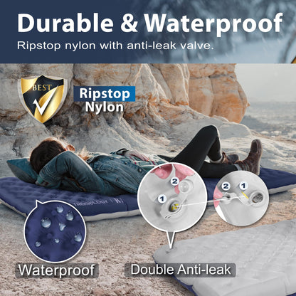 TREKOLOGY UL R7 Ultralight Sleeping Pad – R-Value 7.2, Insulated Camping Mattress for 4-Season Comfort, Inflatable Sleep Mat for Backpacking, Hiking, Winter Camping, Compact & Lightweight (Blue) 🍁 All In One Marketplace Canada