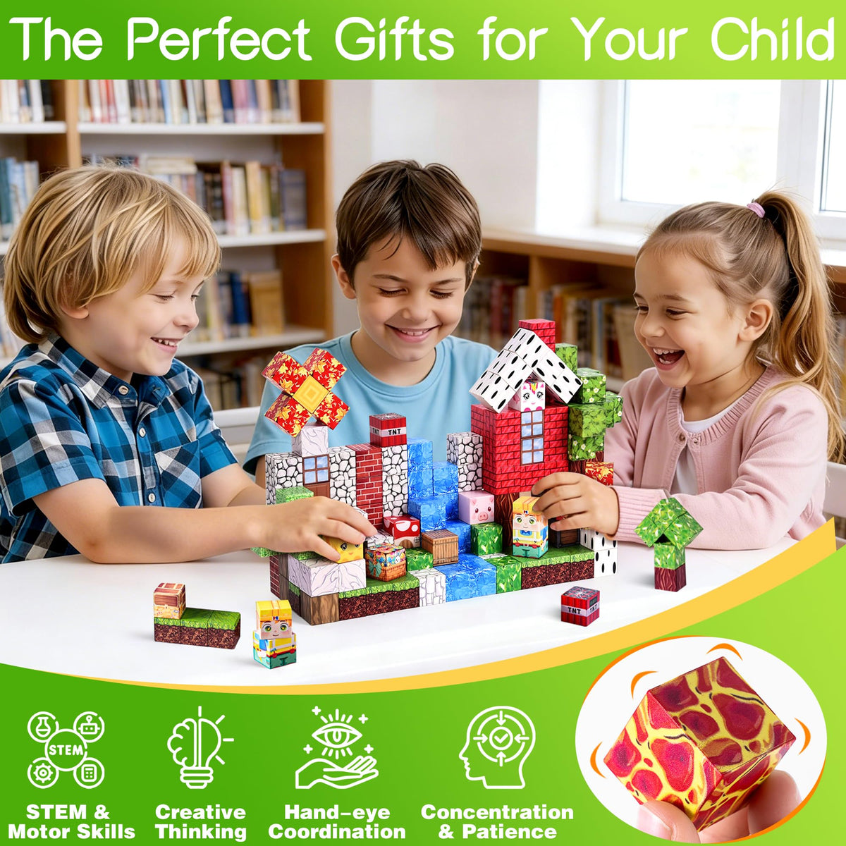 Magnetic Blocks 200pcs, Magnetic Building Cube Toys for Kids, STEM Montessori Magnet Blocks, Sensory Stacking Toy Christmas Birthday Gifts for Kids Age 3 4 5 6 7 8 9 10 🍁 All In One Marketplace Canada