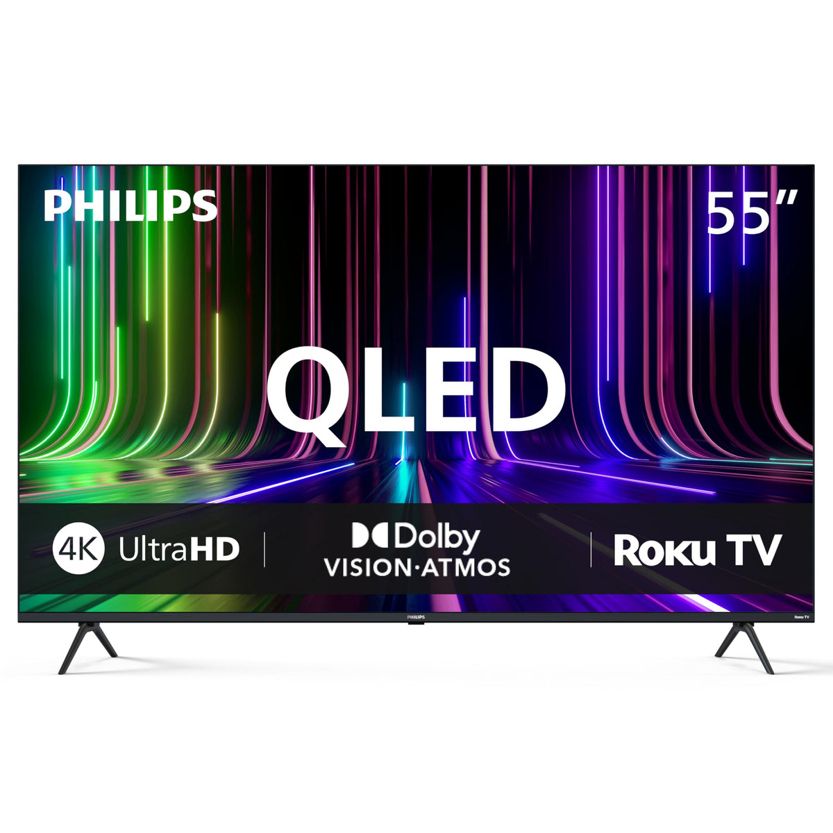 Philips 55PQL7676/F6 7600 Series 55-Inch 4K UHD QLED Roku TV