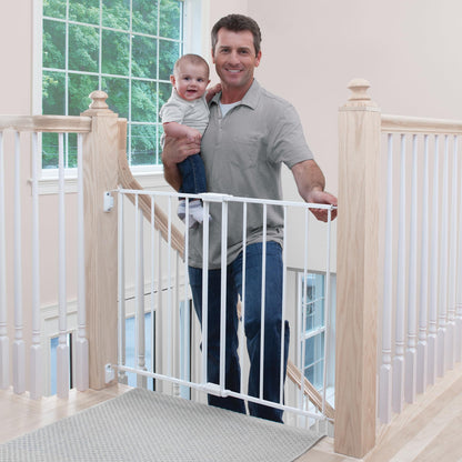 Safety 1st Top of Stairs Expanding Metal Gate, White, Adjustable Width 27"-42" Height 28" (GA090CWHOF2) 🍁 All In One Marketplace Canada
